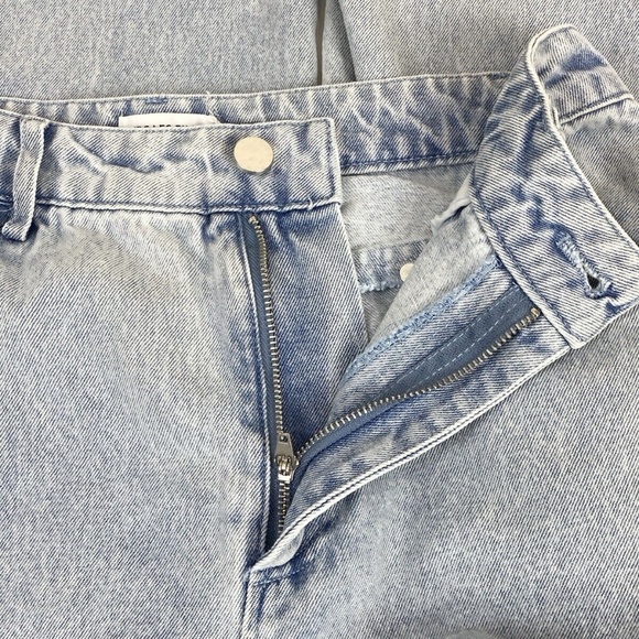 Avec Les Filles Jeans Studded High Rise Wide Leg Size 27 Sabine Wash - Picture 6 of 13